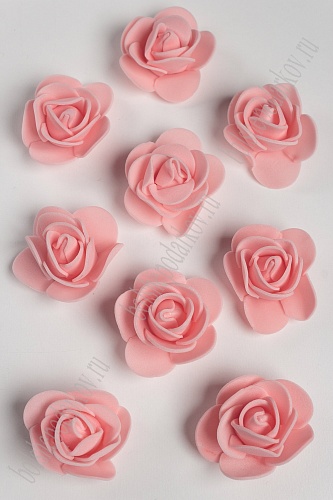 Головки цветов &amp;quot;Роза&amp;quot; мелкая 35 мм (100 шт) SF-2098, розовый персик №4