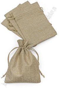 Мешочек джутовый 13*18 см (20 шт) SF-7577, коричневый