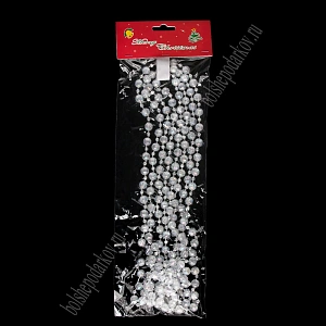 Новогодние бусы на нитке 2,7 м, SF-8172, прозрачный AB №9