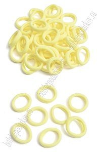 Резинки бесшовные для волос 3 см (100 шт) SF-5754, светло-желтый №86