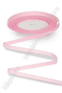 Лента репсовая 0,6 см*20 ярд &quot;1 сорт&quot; (10 бобин) SF-1722, розовый №0004