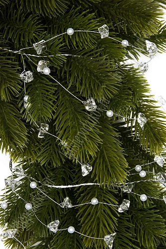 Гирлянда декоративная с кристаллами 120 см (SF-7996) серебро №2