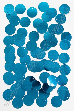 Пайетки круглые 19 мм (50 гр) SF-3070, голубой