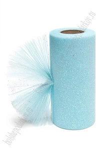 Фатин с блестками 15 см*25 ярд (SF-604) светло-голубой №30