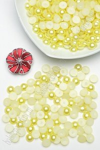 Бусинки половинки под жемчуг 12 мм 50 гр (SF-1446) лимонный №94 Бусинки половинки под жемчуг 12 мм 50 гр (SF-1446) лимонный №94