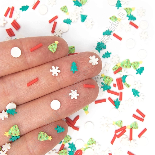 Кабошоны-декоративные &amp;quot;Новогоднее ассорти&amp;quot; (50 гр) SF-5933, №4