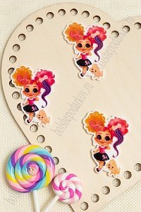 Кабошон-вырубка &quot;Девочка&quot; 60*43 мм (5 шт) SF-3019, №11