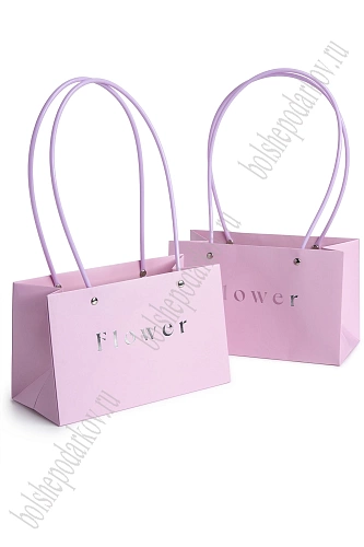 Сумка для цветов 22*13,5*10,5 см (10 шт) SF-8118, светло-фиолетовый