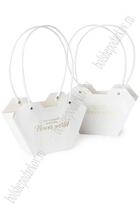 Сумка для цветов 23*15*9 см (10 шт) SF-8120, белый