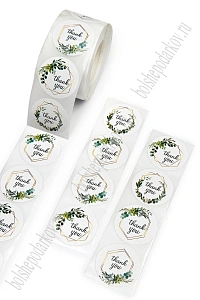 Наклейки в рулоне "Thank You" 2,5 см (500 шт) SF-7839, №35