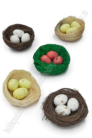 Пасхальный декор &quot;Яйца в гнезде&quot; (5 шт) SF-5017, №9