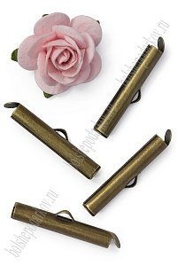 Концевые зажимы 2,5 см (20 шт) SF-7693, бронза