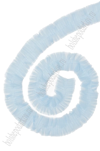 Лента складка 6 см*10 ярд (SF-7597) голубой №3