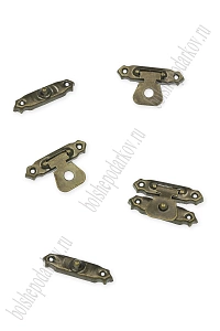 Замки для шкатулок и сундучков 26*15 мм (20 шт) SF-7974, бронза №2