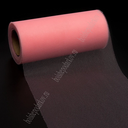 Фатин в шпульках 15 см*25 ярд (SF-603) розовый персик №17