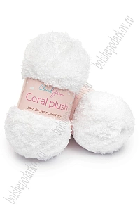 Пряжа "Coral plush" 100 гр (5 шт) SF-7843, белый