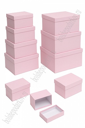 Коробки прямоугольные 10 в 1, 31*26*17 см (SF-7184) светло-розовый