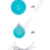 Набор новогодних шаров микс (12 шт) SF-8001, голубой №6