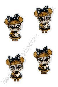 Кабошон-вырубка &quot;Совёнок и пчёлка&quot; (10 шт) SF-6034