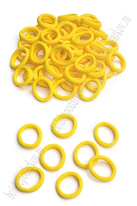 Резинки бесшовные для волос 3 см (100 шт) SF-5754, желтый №25