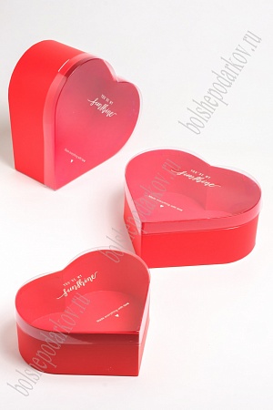 Коробки сердечко 3 в 1, 23*20,7*9 см (SF-7160), красный