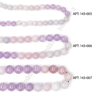Бусины круглые на нитке 6 мм (SF-7590) кварц фиолетовый