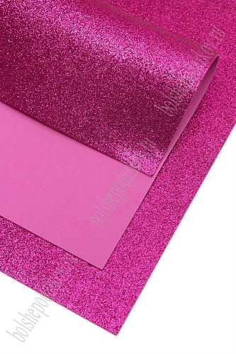 Фоамиран глиттерный А4, 2 мм Premium (10 листов) SF-1955, фукси №004
