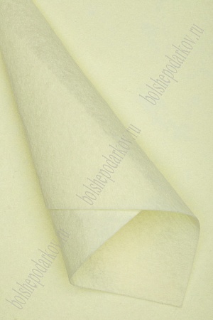 Фетр жесткий 1 мм (10 листов) SF-1943, светло-лимонный №075