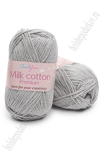Пряжа &amp;quot;Milk cotton Premium&amp;quot; 50 гр (10 шт) SF-7847, светло-серый