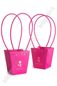 Сумка для цветов 12*12,5*8 см (10 шт) SF-8117, фукси