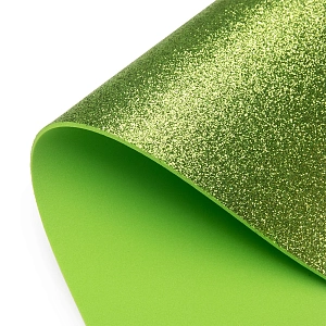 Фоамиран глиттерный А4, 2 мм Premium (10 листов) SF-1955, фисташковый №2034 Фоамиран глиттерный А4, 2 мм Premium (10 листов) SF-1955, фисташковый №2034