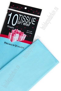 Бумага тишью 50*66 см (10 листов) SF-914, голубой №2970