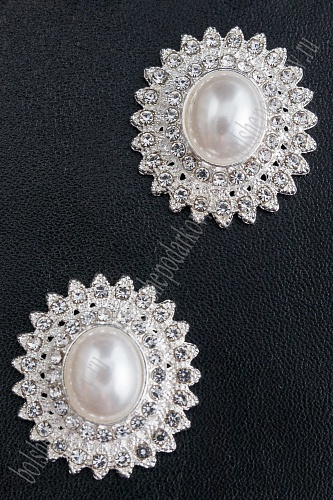 Серединка ювелирная (2 шт) SF-5969, серебро