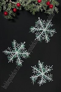 Новогоднее украшение &quot;Снежинка&quot; 10 см (3 шт) SF-1709