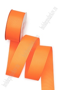 Лента репсовая 4 см*20 ярд "1 сорт" (SF-1349) неоновый ярко-оранжевый №142