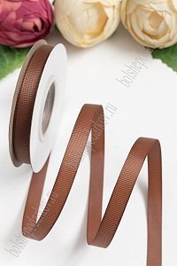 Лента репсовая 1 см*20 ярд &quot;1 сорт&quot; (SF-1346) темно-коричневый №32