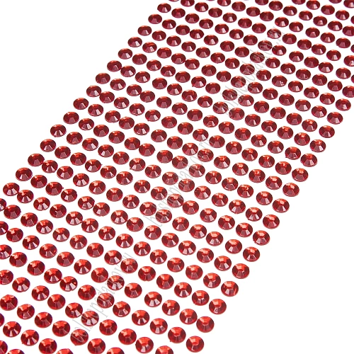 Стразы декоративные 6 мм (504 шт) SF-3177, красный
