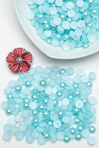 Бусинки половинки под жемчуг 12 мм 50 гр (SF-1446) голубой №98 Бусинки половинки под жемчуг 12 мм 50 гр (SF-1446) голубой №98