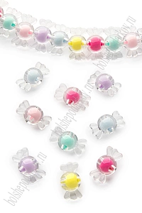 Бусины декоративные 16 мм "Конфетки" (500 гр) SF-7386, ассорти