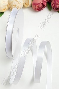 Лента атласная 1,5 см*100 ярд (SF-6020) белый №001 Лента атласная 1,5 см*100 ярд (SF-6020) белый №001