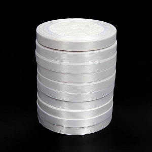 Лента атласная 1 см*25 ярд (10 бобин) SF-1361, белый №01/молочный №042 УЦЕНКА Лента атласная 1 см*25 ярд (10 бобин) SF-1361, белый №01/молочный №042 УЦЕНКА