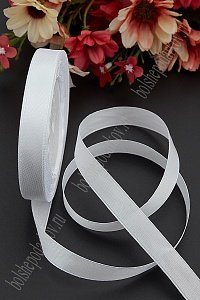 Лента атласная 1,2 см*25 ярд (10 бобин) SF-1360, белый  №01 Лента атласная 1,2 см*25 ярд (10 бобин) SF-1360, белый  №01