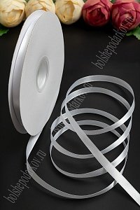 Лента атласная 1 см*100 ярд (SF-6019) белый №001 Лента атласная 1 см*100 ярд (SF-6019) белый №001