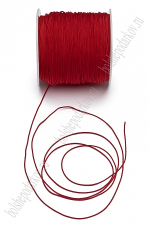 Шнур декоративный 0,8 мм*100 ярд (SF-5163) красный