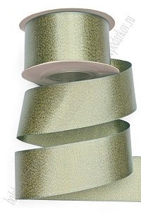 Лента атласная двусторонняя с люрексом 3,8 см*10 ярд (SF-7312) голубой №308/золото Лента атласная двусторонняя с люрексом 3,8 см*10 ярд (SF-7312) голубой №308/золото