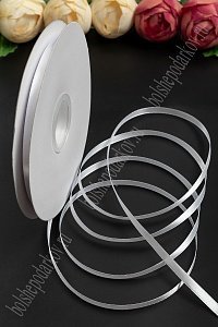 Лента атласная 0,6 см*100 ярд (SF-6018) белый №001 Лента атласная 0,6 см*100 ярд (SF-6018) белый №001