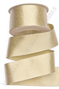 Лента атласная двусторонняя с люрексом 3,8 см*20 ярд (SF-7312) белый №029/золото Лента атласная двусторонняя с люрексом 3,8 см*20 ярд (SF-7312) белый №029/золото