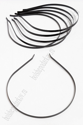 Ободки для волос метал 5 мм (50 шт) SF-1253, черный